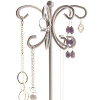 Necklace Display Stand Jewelry Holder Organizer Storage Rack Ava Silver