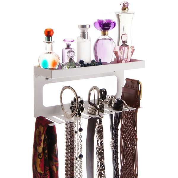 Belt Holder Organizer Wall Mount Closet Storage Rack Arinn White