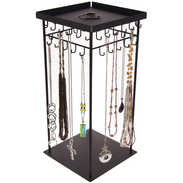 360 Rotating Jewelry Organizer Necklace Holder Display Stand