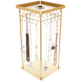 Rotating Jewelry Display Stand Long Large Necklace Holder Organizer Rack, Denise