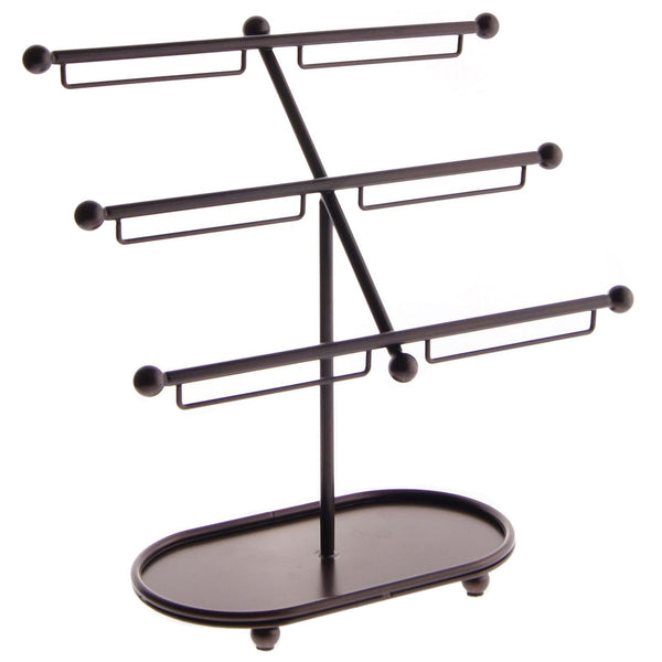Angelynn's Bracelet Holder and Hoop Long Earring Organizer Jewelry Display Stand, Isabel Rubbed Bronze