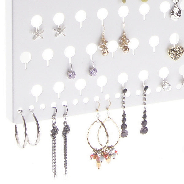 Angelynn's Stud Earring Holder Organizer Wall Mount Jewelry Storage Rack, Earring Angel Transparent