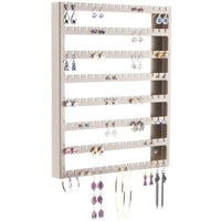 Hanging Earring Holder Organizer Wall Closet Storage Rack Luka Silver