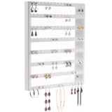 Hanging Earring Holder Organizer Wall Closet Storage Rack Luka White