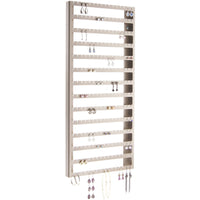 Hanging Earring Holder Organizer Wall Closet Storage Rack Luka Large Silver