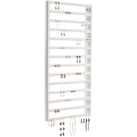 Hanging Earring Holder Organizer Wall Closet Storage Rack Luka Large White