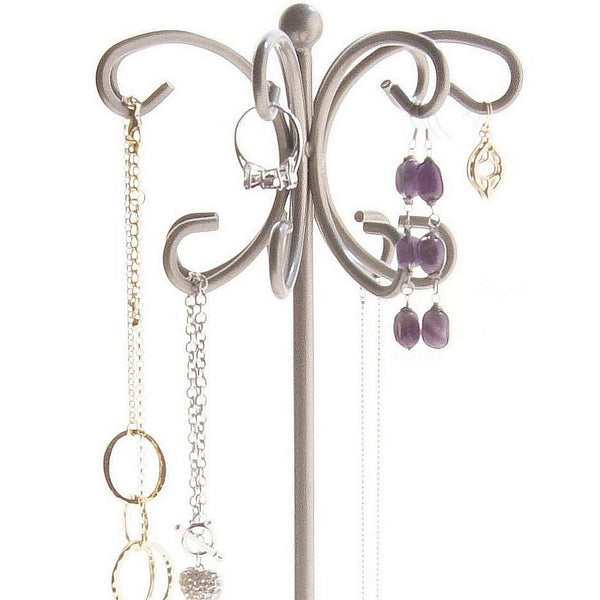 Aredpoook Jewelry Stand Necklace Stand 2 Tower, Clear Necklace Holder