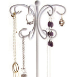 Necklace Display Stand Jewelry Holder Organizer Storage Rack Ava White