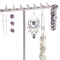 Necklace Tree Holder Stand Display Jewelry Organizer Storage Rack Gianna Silver