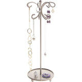 Hanging Necklace Holder Organizer Display Stand Storage Rack Ava Silver