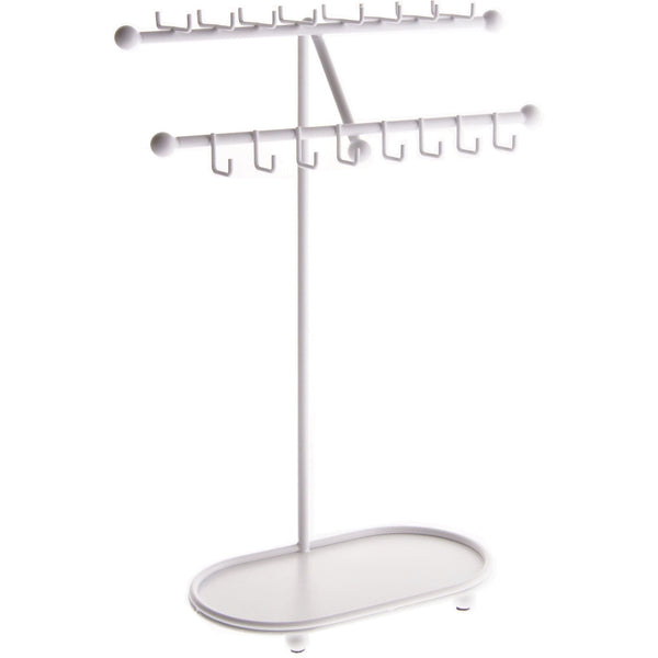 Angelynn's Tall Necklace Holder Organizer Rack Hanging Jewelry Display Tree Stand, Ava Black