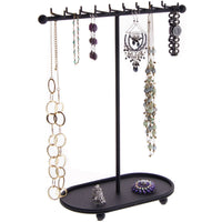 Hanging Necklace Holder Organizer Display Stand Storage Rack Gianna Black
