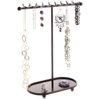 Hanging Necklace Holder Organizer Display Stand Storage Rack Gianna Bronze
