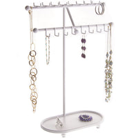Hanging Necklace Holder Organizer Display Stand Storage Rack Sharisa White