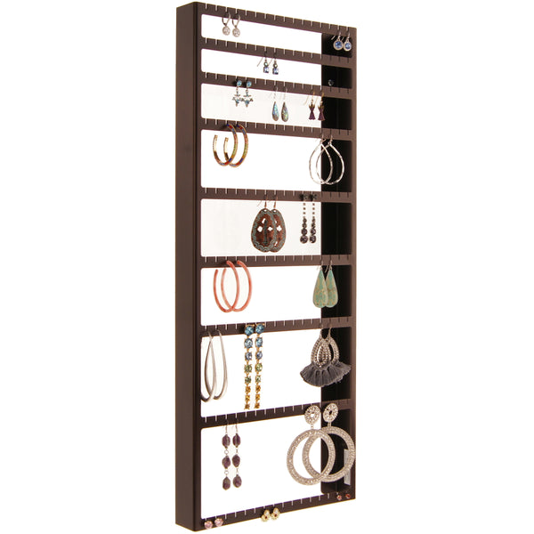 Angelynn's Stud Earring Holder Organizer Wall Mount Jewelry Storage Rack, Earring Angel Transparent