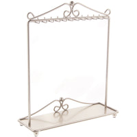 Angelynn's Necklace Display Stand Jewelry Holder Organizer Storage Rack Calla Silver