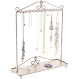 Hanging Necklace Holder Organizer Display Stand Storage Rack Calla Silver